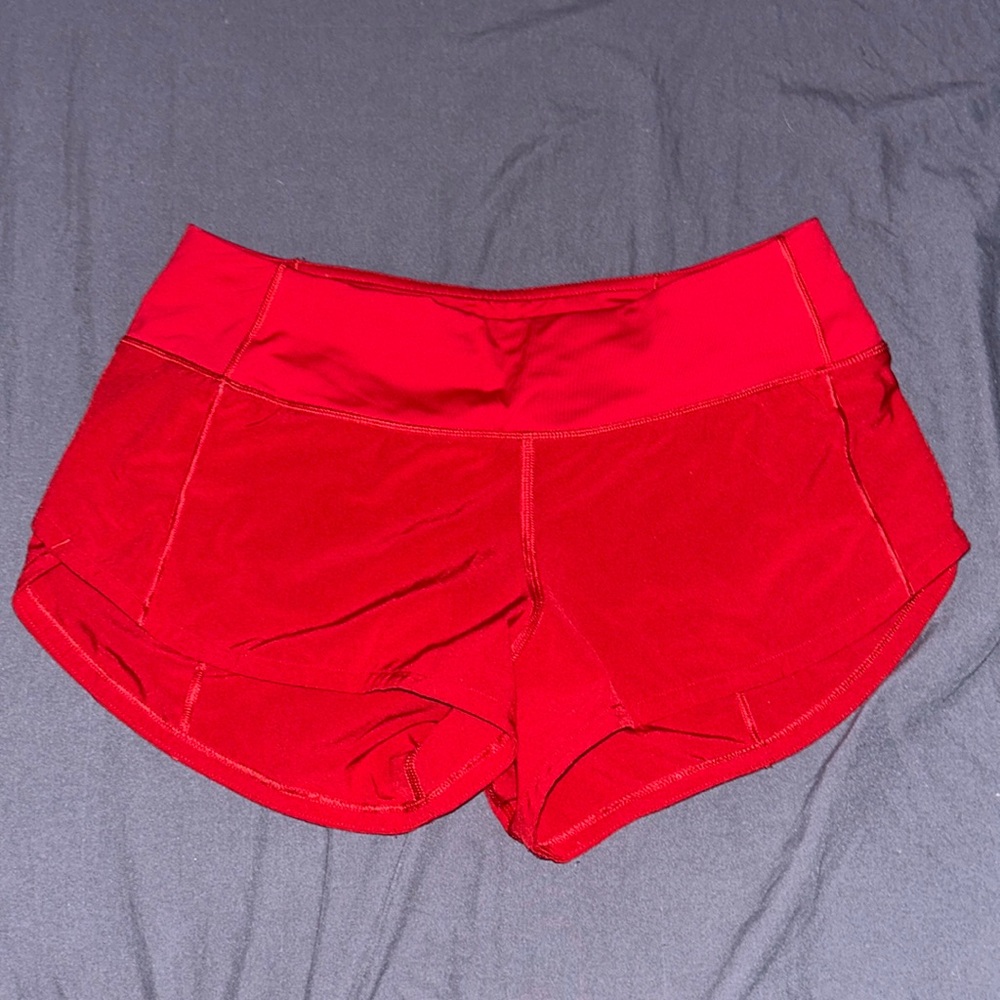Lululemon speed up low rise lined short 2.5” DARK RED (SIZE 2)